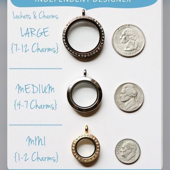 Origami Owl NEW Large Black Locket with Crystals - Picture 5 of 5